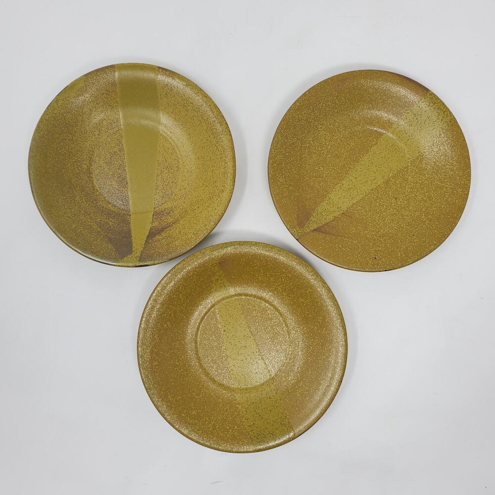 Ceramic Set of 3 Cups and Saucers - Earth Tone Asian-Inspired Tea Coffee Set - Picture 2 of 10